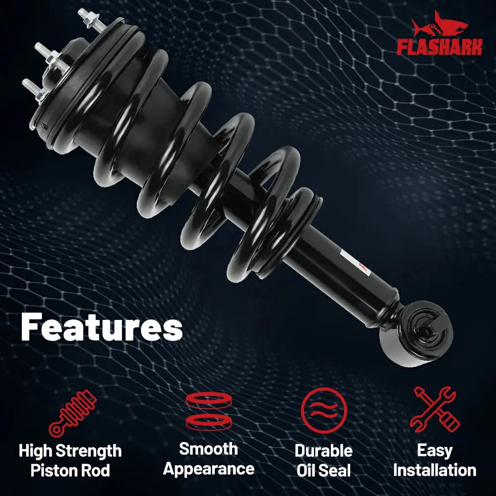 2007-2013 Chevy GMC Sierra 1500 4WD Front Strut and Spring Assembly 2PCS Flashark