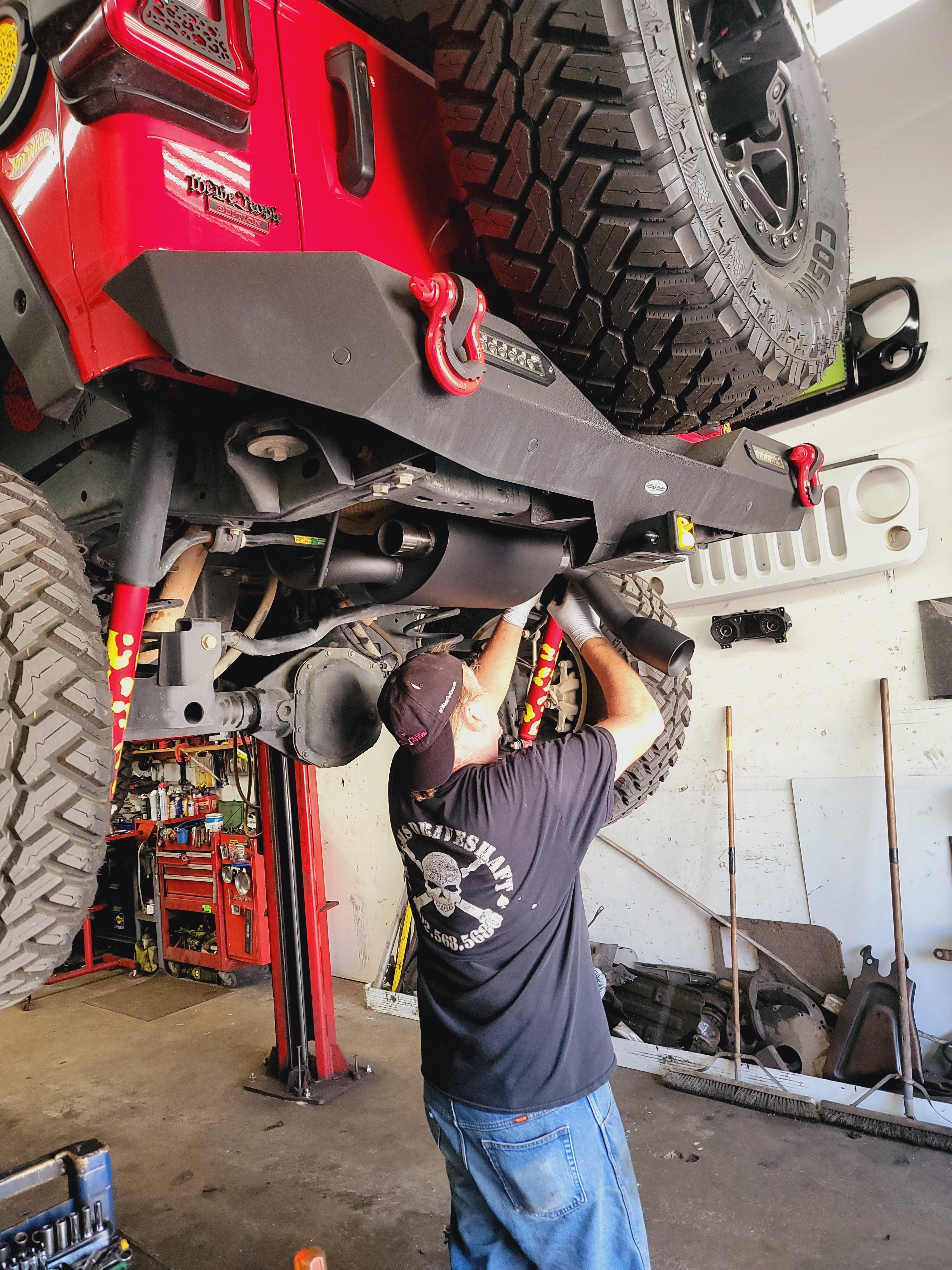 Sistema de escape con eje trasero para Jeep Wrangler JK (3.6L/3.8L) 2007-2017 y Jeep Wrangler JL (2.0L/3.6L) 2018-2023