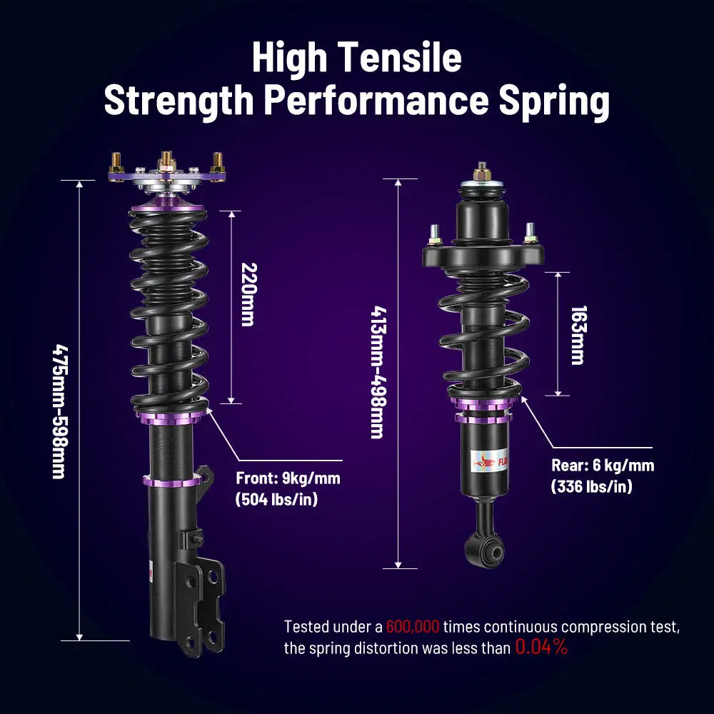 2008-2016 Mitsubishi Lancer ES Sedan 4-Door Coilover Shock Absorbers 4PCS Flashark