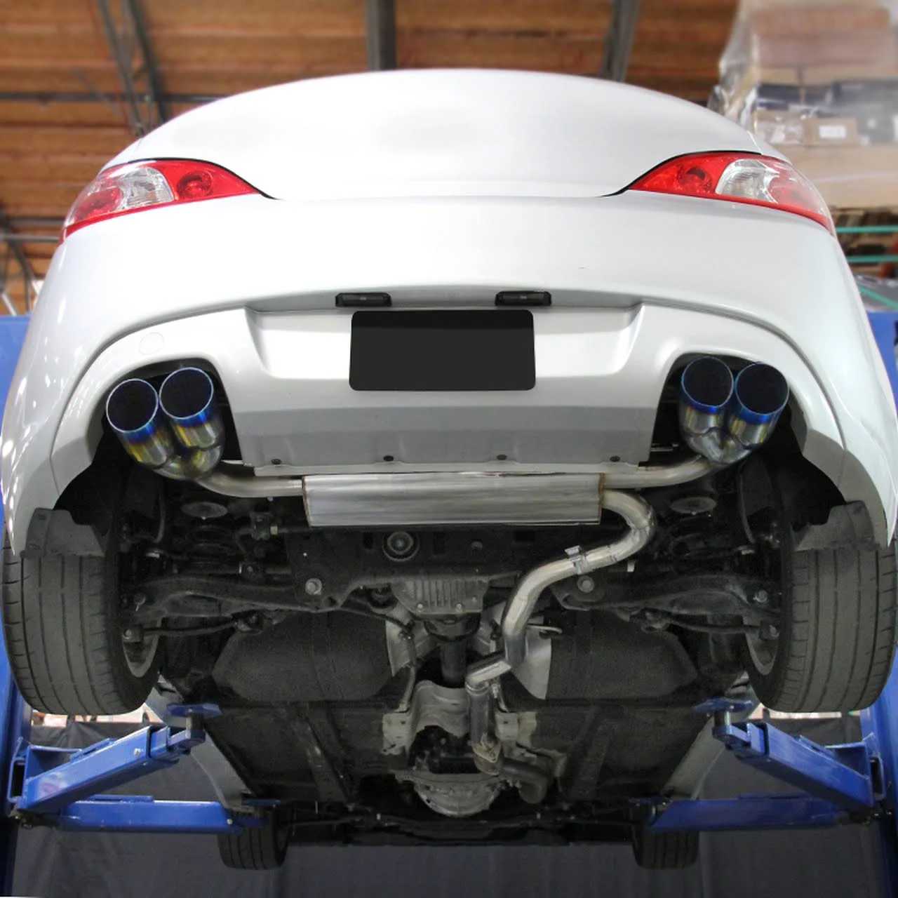 2009-2014 Hyundai Genesis 2.0L Catback Exhaust System w/ N1 Burnt Quad Tip Flashark
