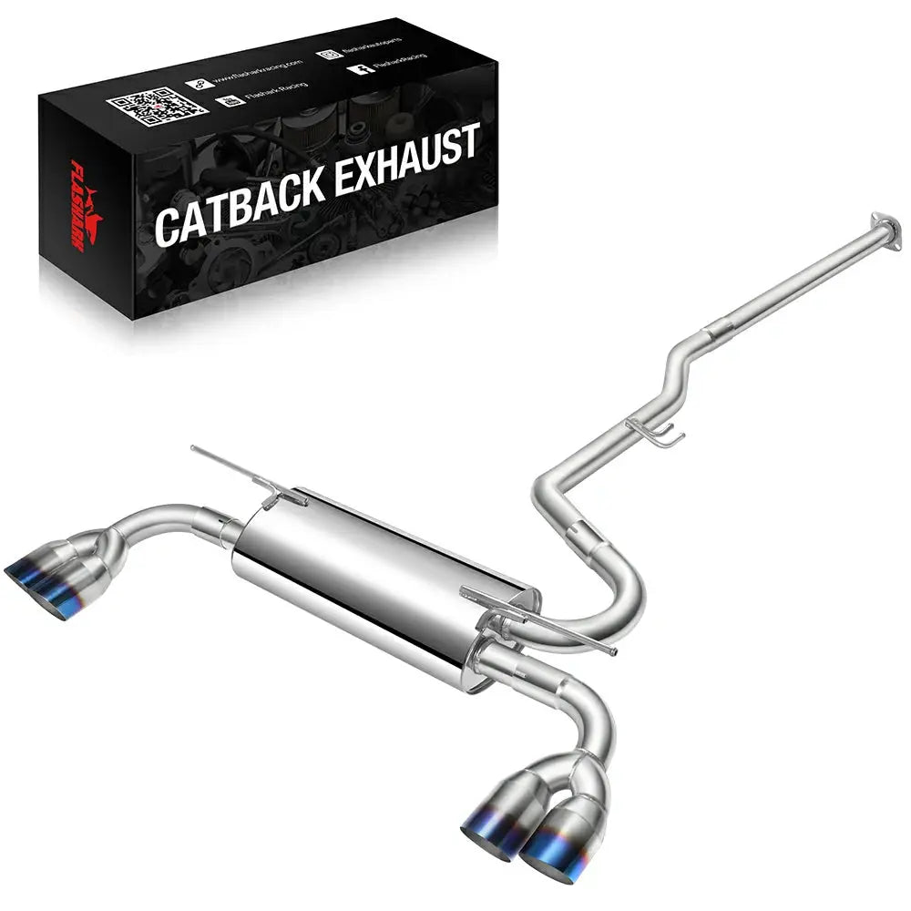 2009-2014 Hyundai Genesis 2.0L Catback Exhaust System w/ N1 Burnt Quad Tip Flashark