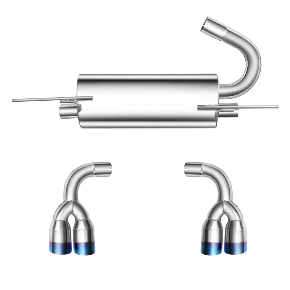 2009-2014 Hyundai Genesis 2.0L Catback Exhaust System w/ N1 Burnt Quad Tip Flashark