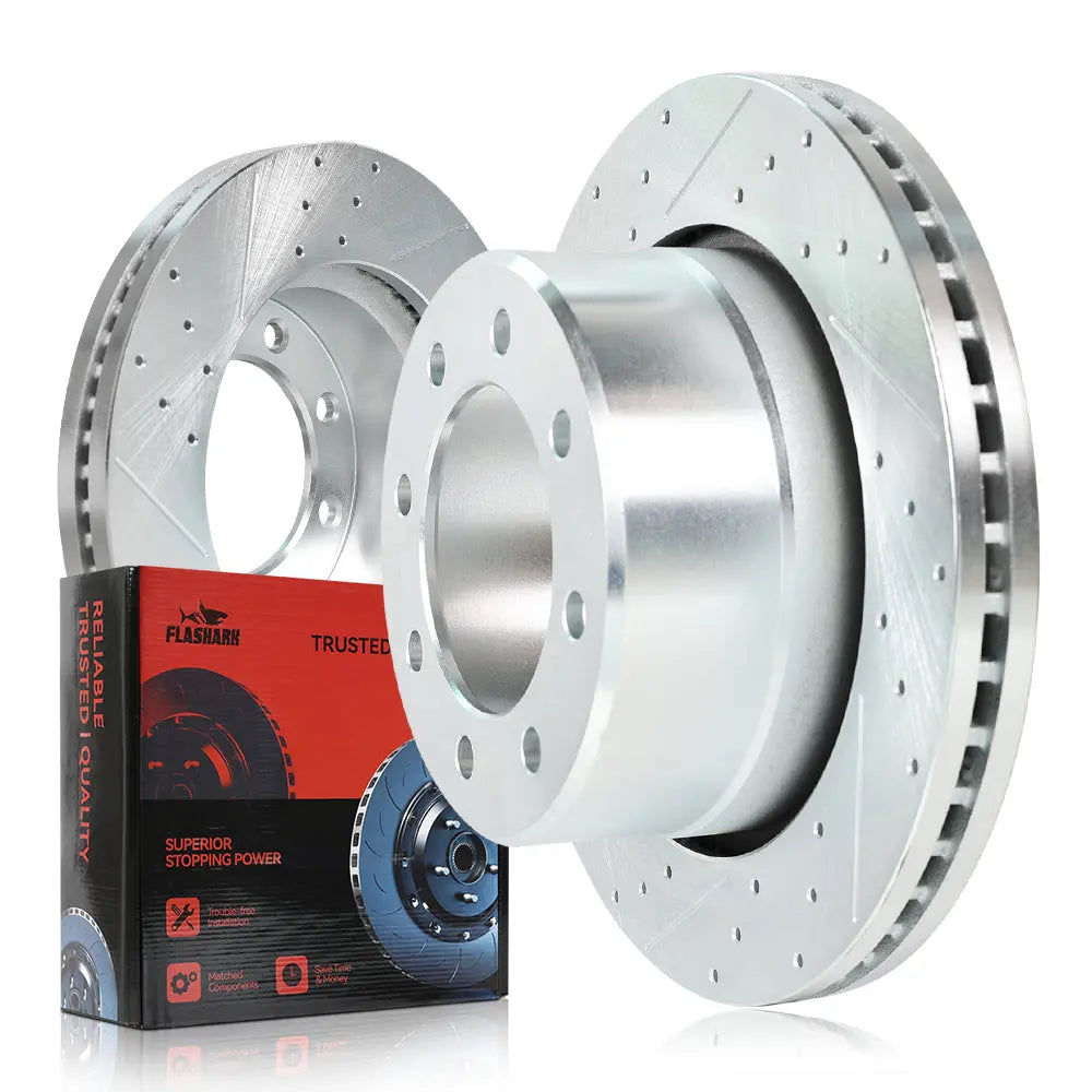 2009-2018 Dodge Ram 2500 3500 Brake Rotors and Pads Kit - Front and Rear Flashark