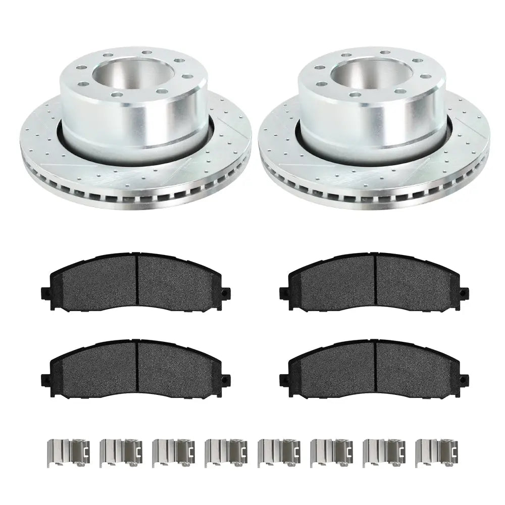 2009-2018 Dodge Ram 2500 3500 Brake Rotors and Pads Kit - Front and Rear Flashark