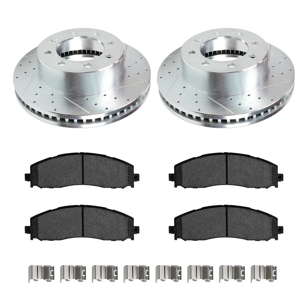 2009-2018 Dodge Ram 2500 3500 Brake Rotors and Pads Kit - Front and Rear Flashark