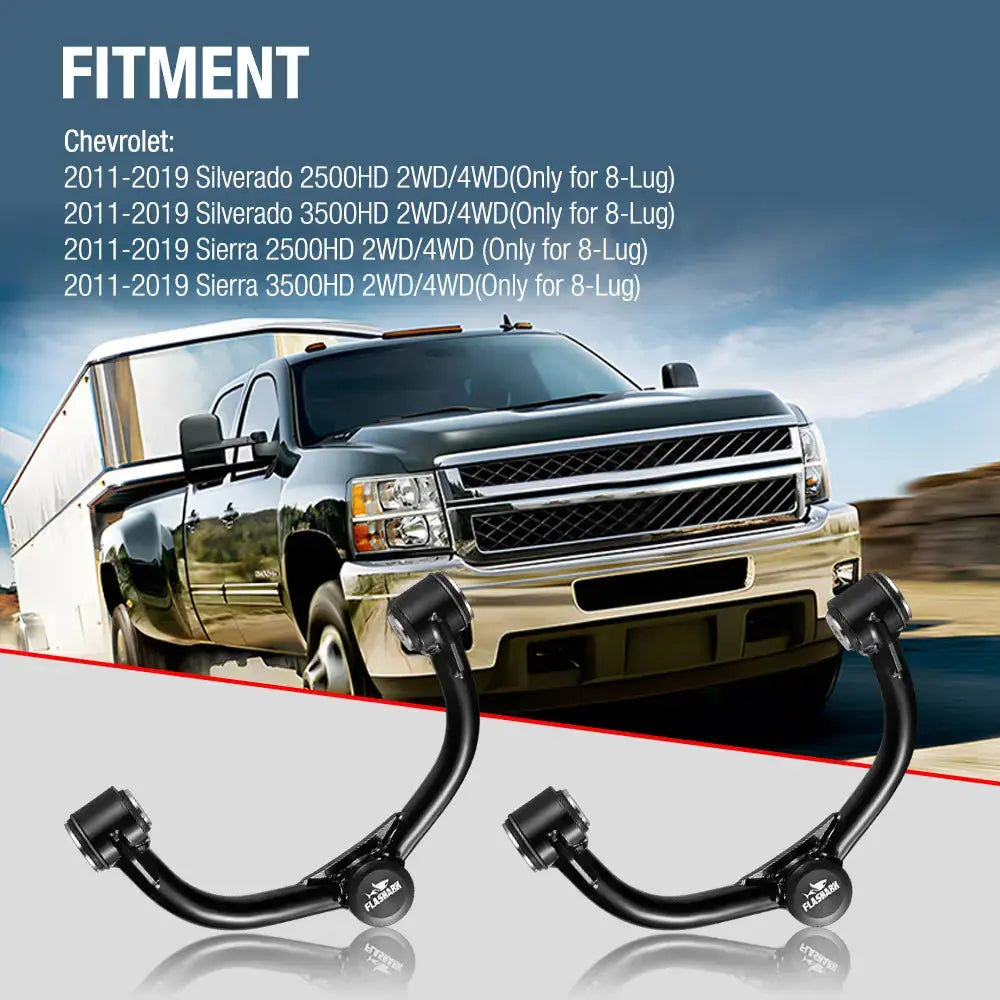 2011-2019 Chevy Silverado GMC Sierra 2500 3500HD Lifted Front Upper Control Arms 2 Inch-4 Inch Clearance