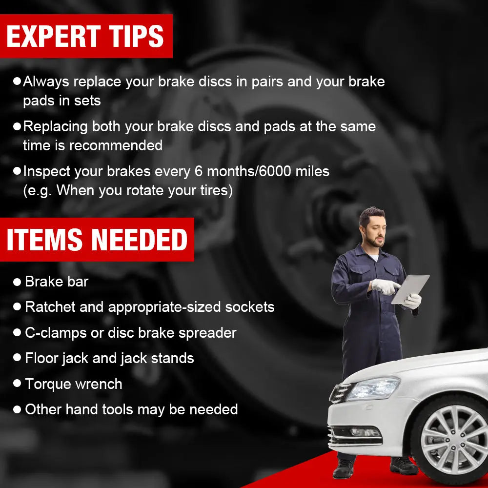 2013-2022 Ford Super Duty F250 F350 Brake Rotors and Pads Kit - Front and Rear Flashark