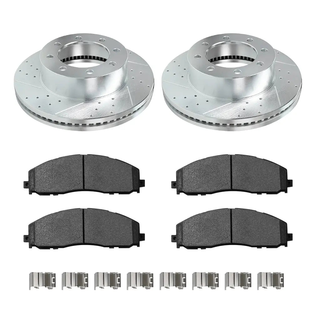 2013-2022 Ford Super Duty F250 F350 Brake Rotors and Pads Kit - Front and Rear Flashark