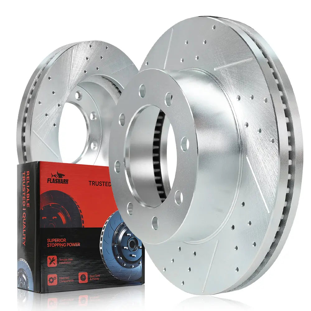 2013-2022 Ford Super Duty F250 F350 Brake Rotors and Pads Kit - Front and Rear Flashark