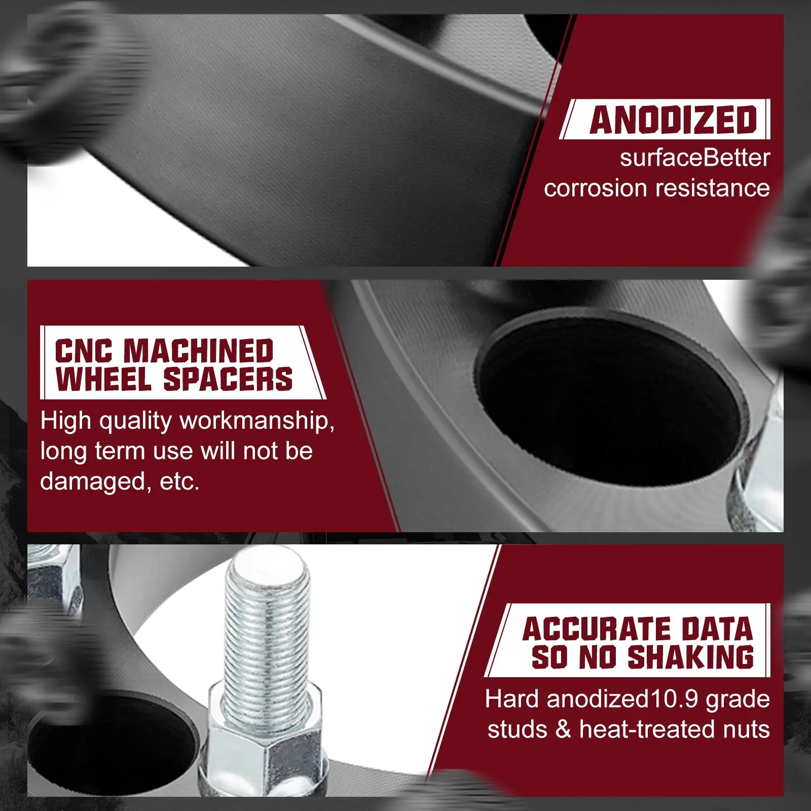 2014-2022 Dodge Ram 2500 3500 / 1988-2013 Chevrolet Silverado GMC 8X6.5" Wheel Spacers 4PCS Flashark