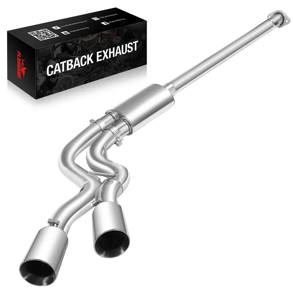 2015-2020 Ford F150 3" Cat-Back Exhaust Black / Polished Muffler Tips 2.7L 3.5L 5.0L Flashark