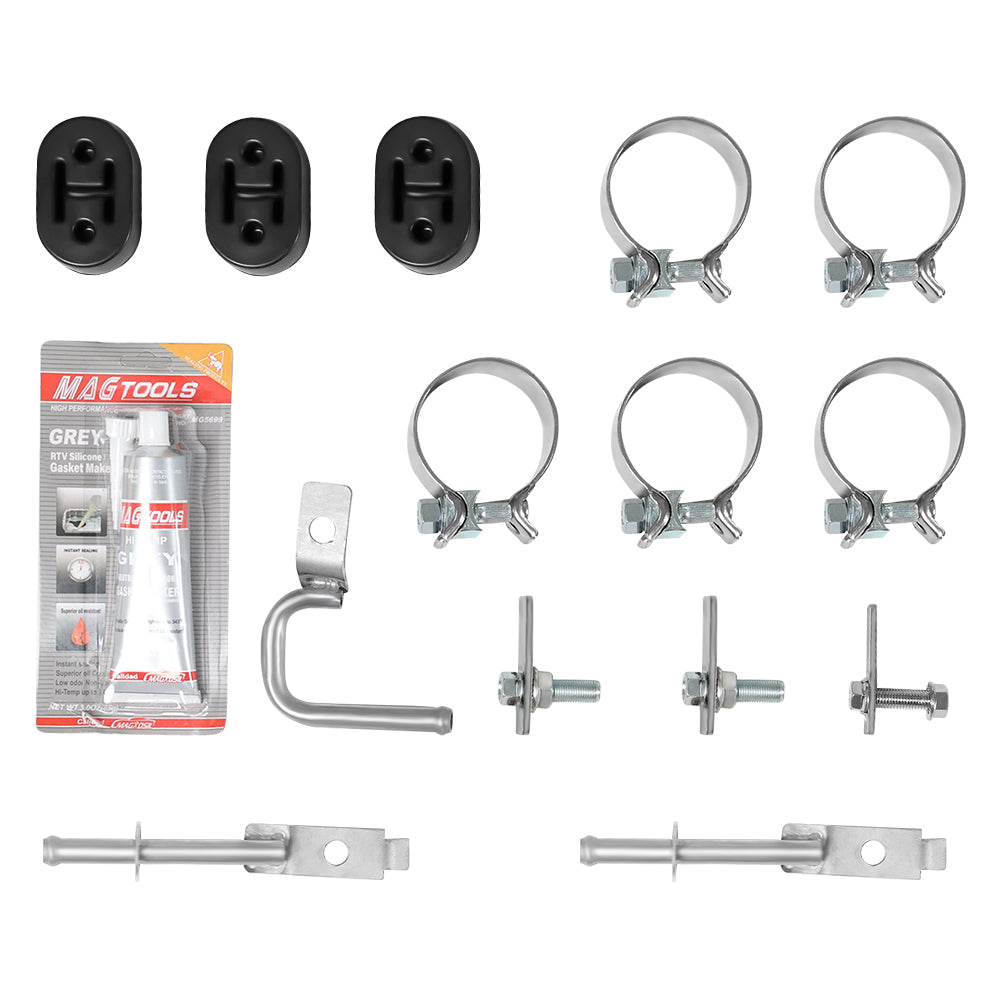 Catback Exhaust System For 2015-2020 Ford F150 2.7L 3.5L 5.0L 3-Inch W/ Black/Polished Muffler Tips