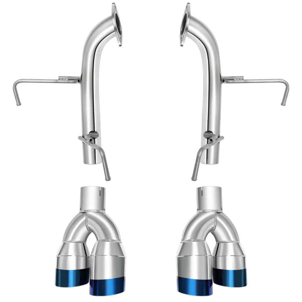 2015-2022 Subaru WRX / STI 4-inch Quad Muffler Tip Catback Exhaust System w/ N1 Style Burnt Tip Burnt Tip/Polished Tip Flashark
