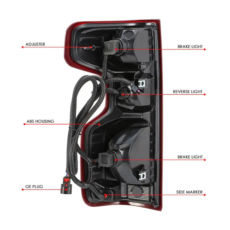 2019-2022 Chevrolet Chevy Silverado 1500 Tail Light Assembly Driver + Passenger (Left + Right) Set Flashark