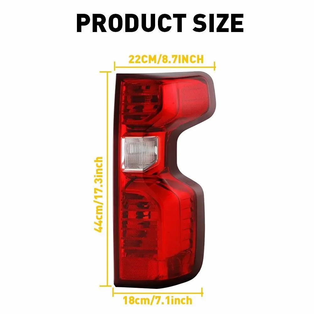 2019-2022 Chevrolet Chevy Silverado 1500 Tail Light Assembly Driver + Passenger (Left + Right) Set Flashark
