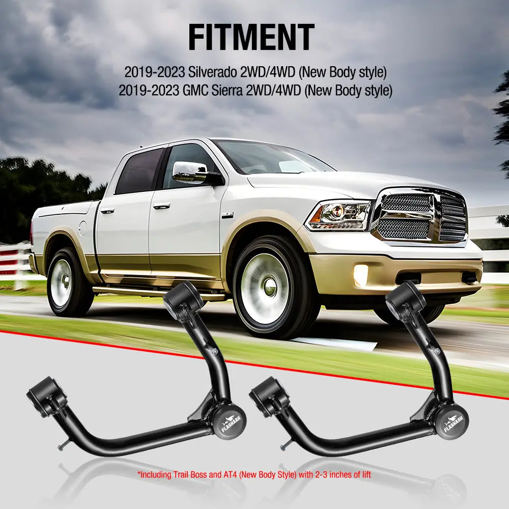 2019-2023 Chevy GMC Silverado / Sierra 1500 Lifted Front Upper Control Arms 2 Inch-4 Inch Flashark