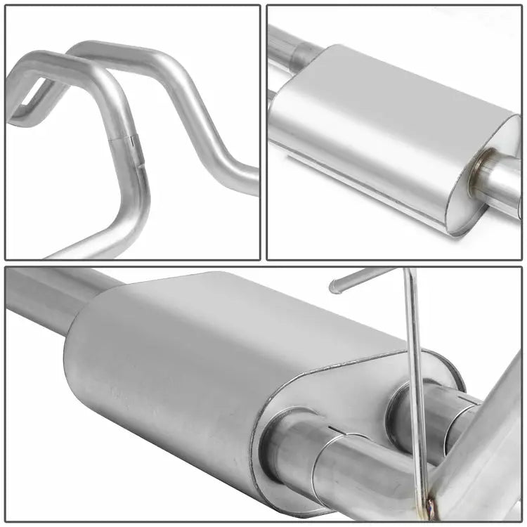 3" Cat-Back Exhaust 4" Muffler Tips for 2015-2019 Ford F150 2.7L 3.5L 5.0L Flashark