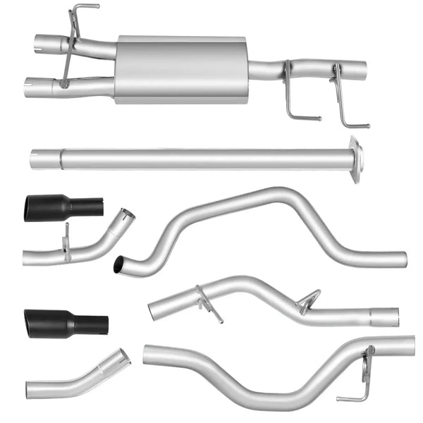 3" Cat-Back Exhaust 4" Muffler Tips for 2015-2019 Ford F150 2.7L 3.5L 5.0L Flashark