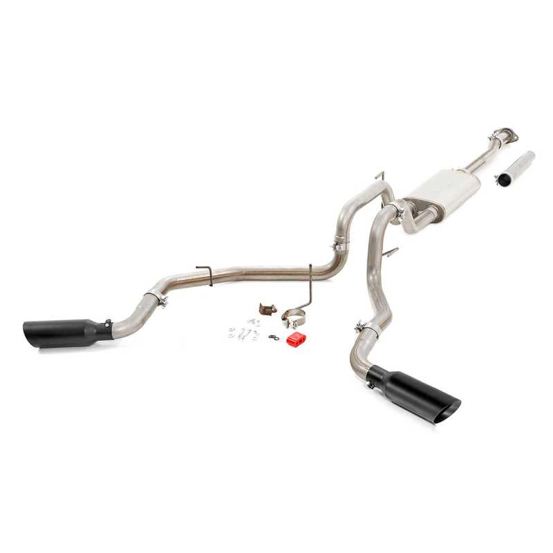 3" Cat-Back Exhaust 4" Muffler Tips for 2015-2019 Ford F150 2.7L 3.5L 5.0L Flashark