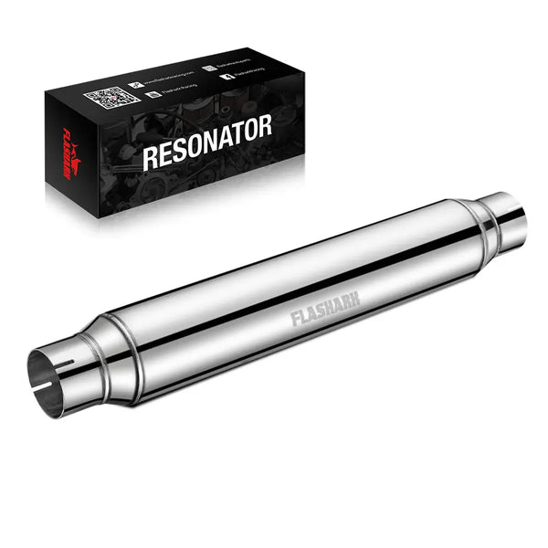 3.0 in. Inlet, 20 in. Overall Exhaust Resonator 16 in. Body, 4 in. Diameter Flashark