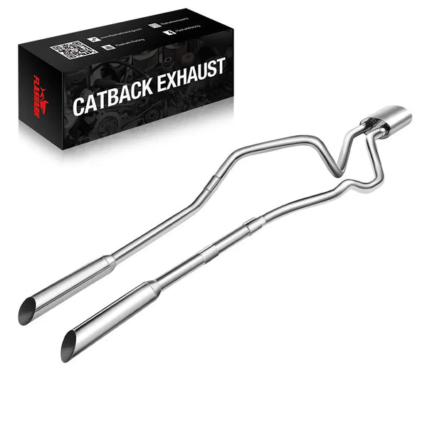 2004-2008 Ford F150 SuperCab/Super Crew Catback Exhaust System w/ 3.5-inch Muffler 4.6L 5.4L Flashark