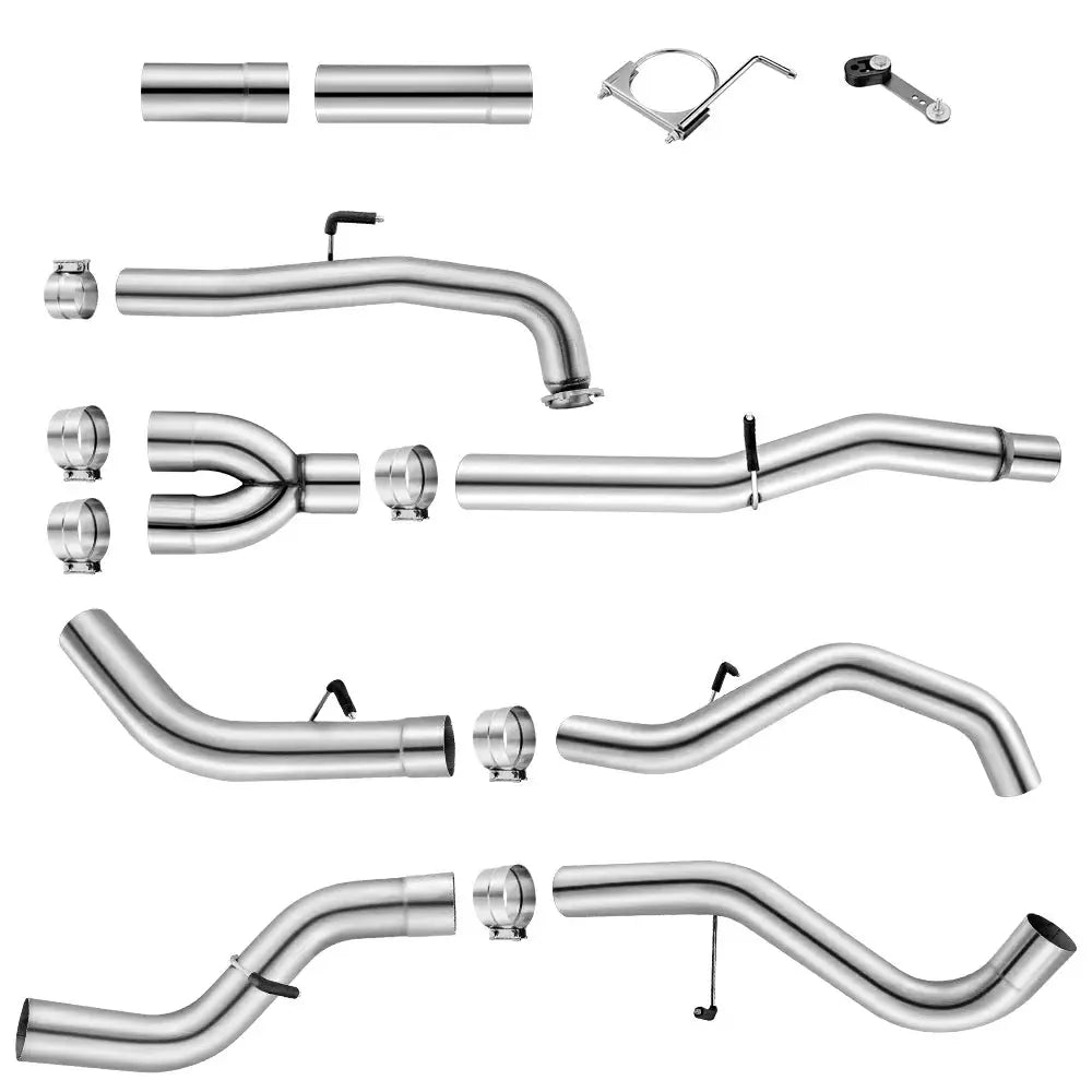 5'' Downpipe Back Duals 2011-2016 LML 6.6L Duramax DPF Delete Race Pipe GM 2500/3500 Flashark