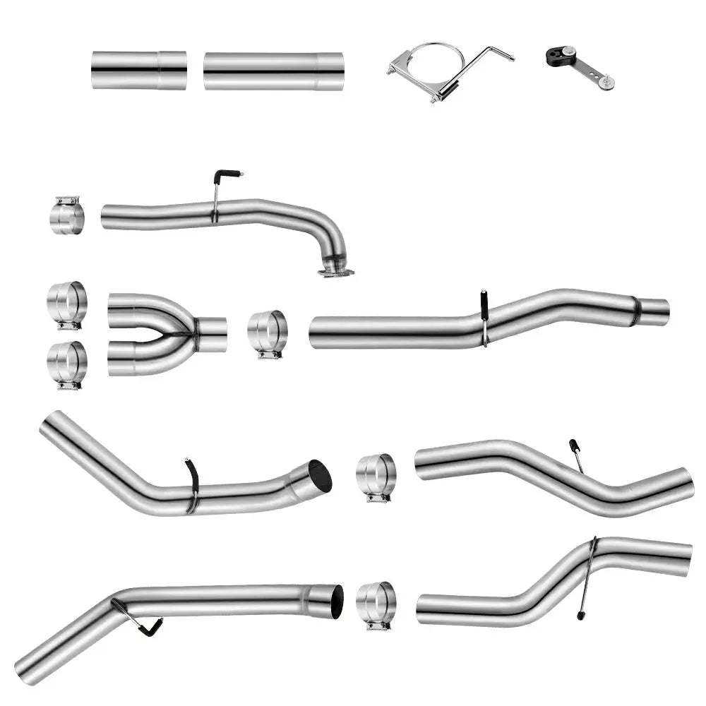 5" Downpipe Back Dual 2017-2023 L5P 6.6L Duramax DPF Delete Race Pipe GM 2500/3500 Flashark