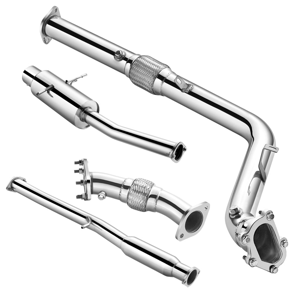 2002-2007 Subaru WRX/STI GD EJ205 Catback Exhaust 3" Pipe 4.5" Muffler Tip + Downpipe Up-pipe