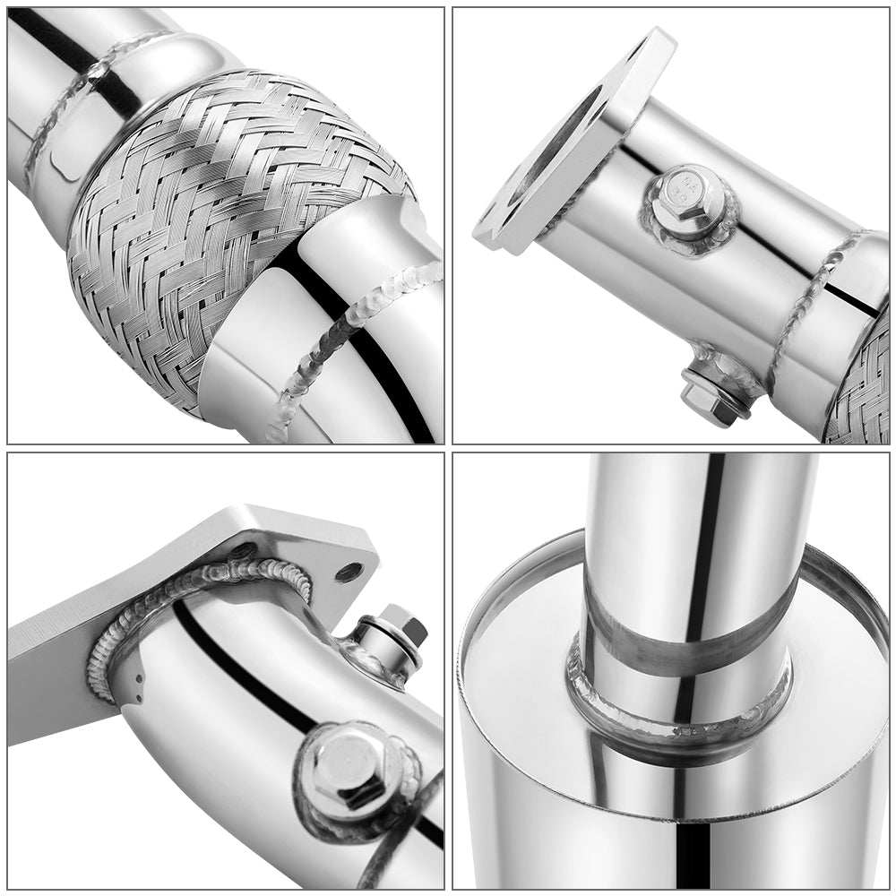 2002-2007 Subaru WRX/STI GD EJ205 Catback Exhaust 3" Pipe 4.5" Muffler Tip + Downpipe Up-pipe