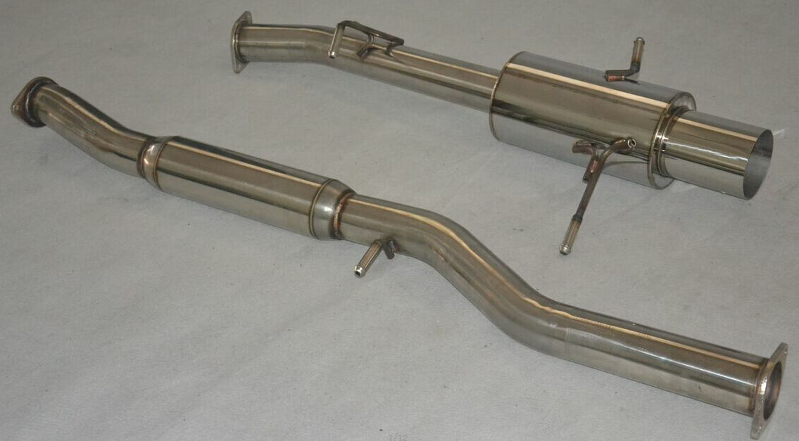 2002-2007 Subaru WRX/STI GD EJ205 Catback Exhaust 3" Pipe 4.5" Muffler Tip + Downpipe Up-pipe