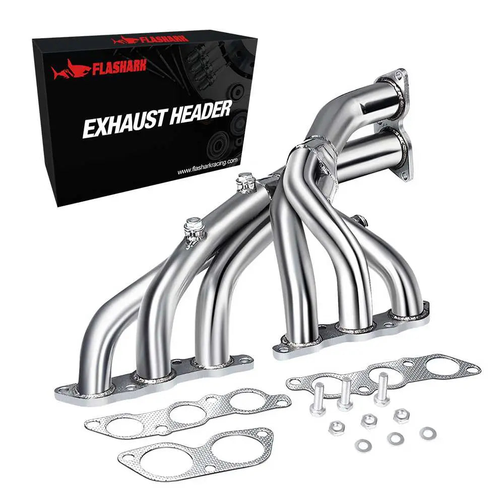 Exhaust Header/Catback Exhaust System w/4 Inch N1 Muffler Tip for 2001-2005 Lexus IS300 Flashark