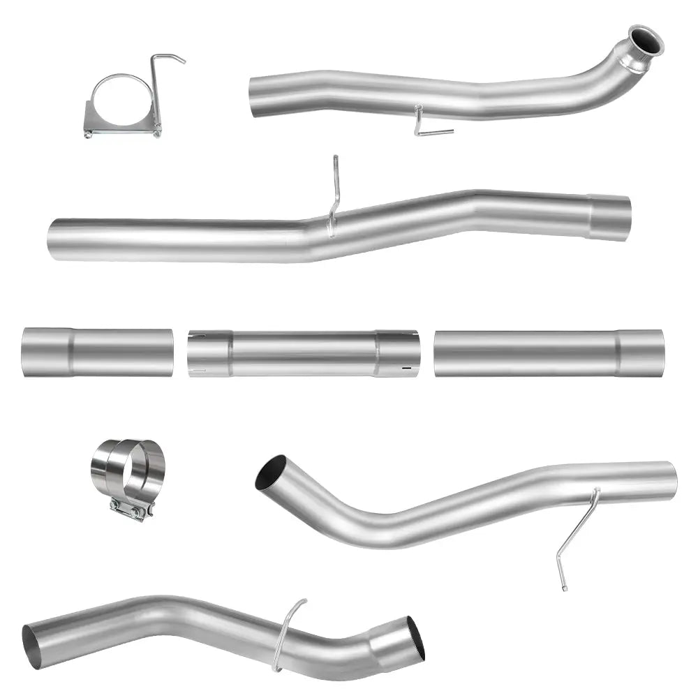 4.0/5.0 Inch 2011-2016 LML 6.6L Duramax Chevy GMC DPF Delete Race Pipe Exhaust Downpipe-Back Flashark