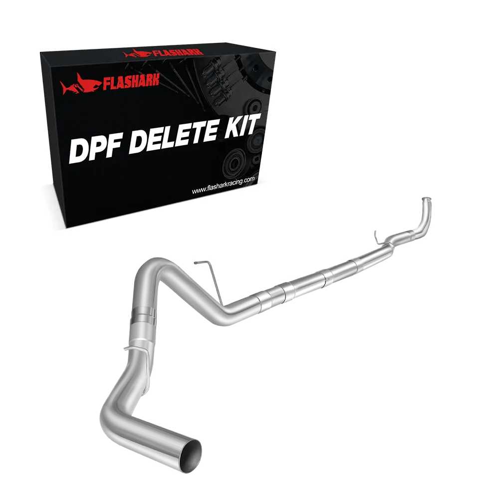 4.0/5.0 Inch 2011-2016 LML 6.6L Duramax Chevy GMC DPF Delete Race Pipe Exhaust Downpipe-Back Flashark