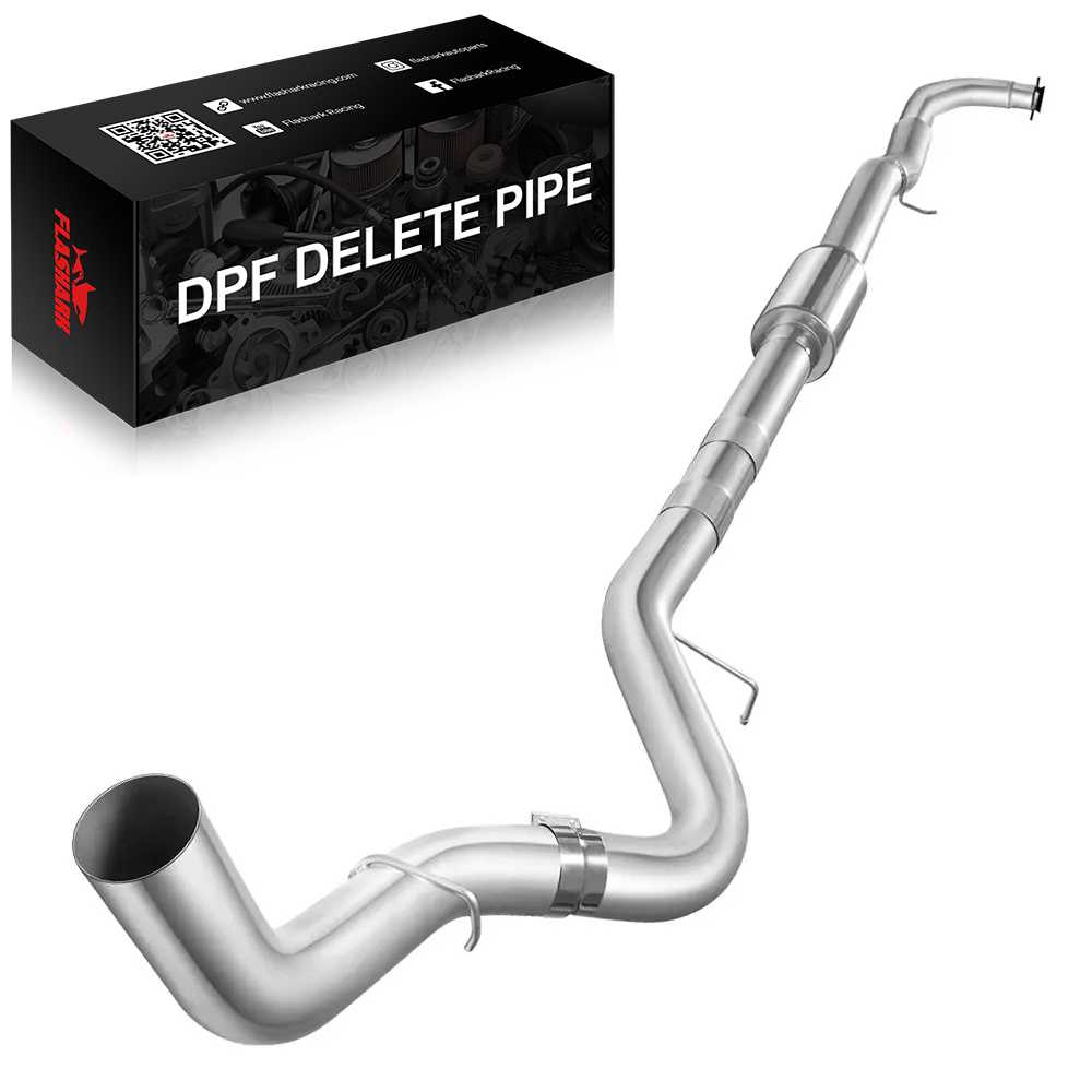 4.0/5.0 Inch 2017-2022 L5P 6.6 Duramax Chevy GMC DPF Delete Race Pipe Downpipe-Back Flashark