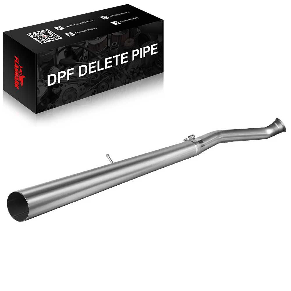 4.0 Inch 2007.5-2012 DPF Delete Race Pipe 6.7 Cummins Dodge Ram 2500/3500 Flashark