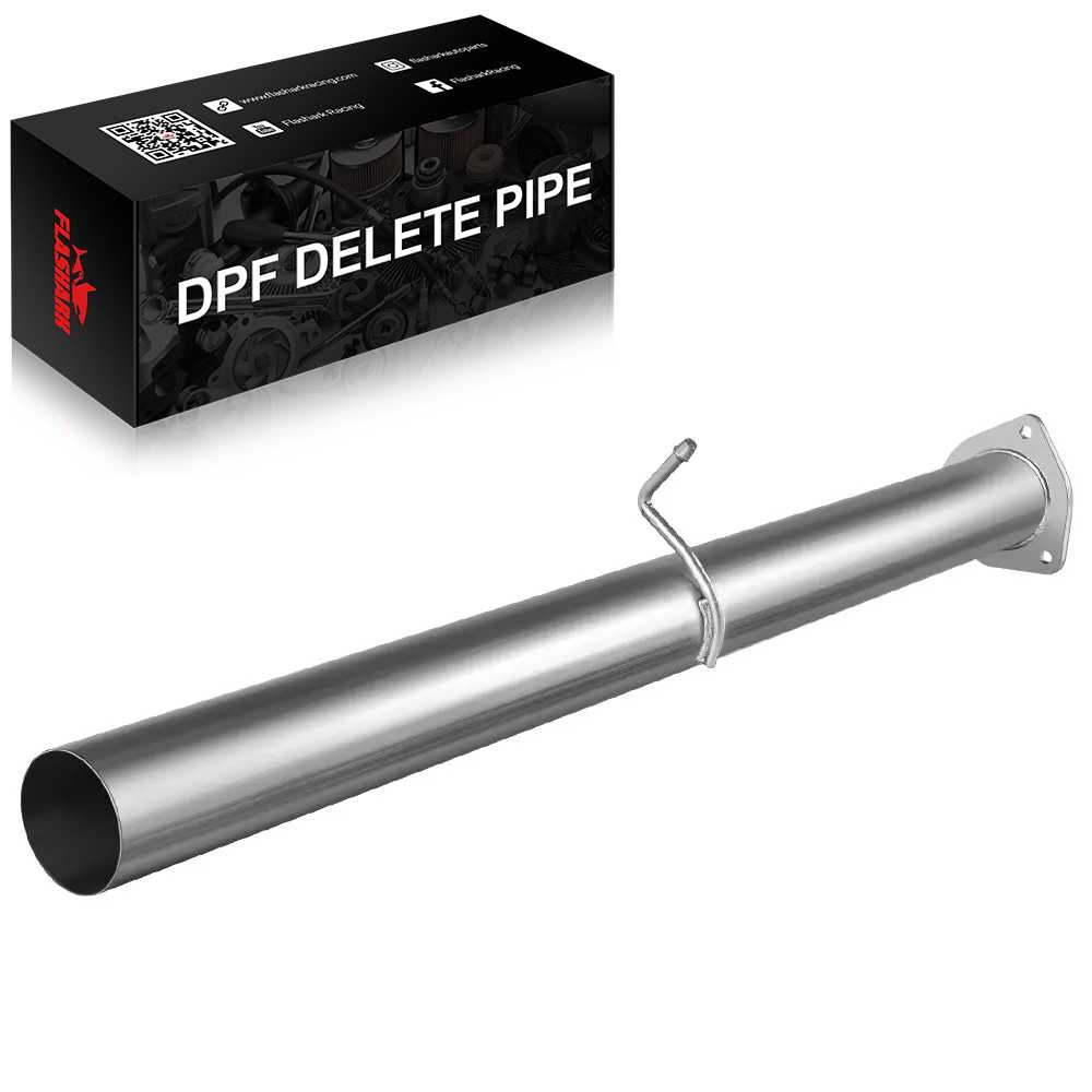 4.0 Inch 2007.5-2012 DPF Delete Race Pipe 6.7 Cummins Dodge Ram 2500/3500 Flashark