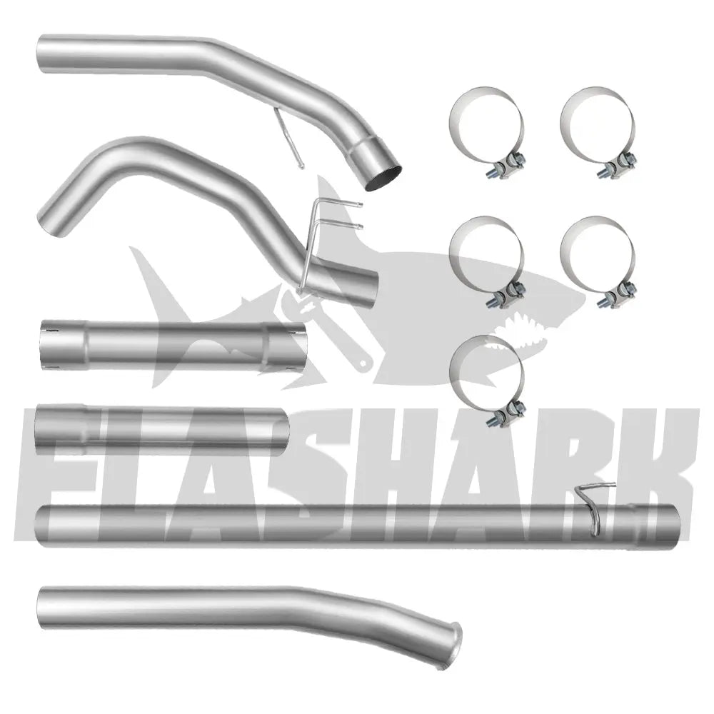 4.0 Inch 2008-2010 Ford 6.4 Powerstroke Cat & DPF Delete Race Pipe F-250 F-350 F-450 Flashark