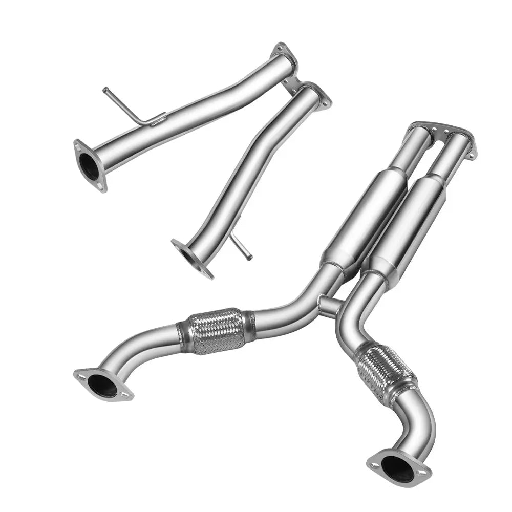 2009-2020 Nissan 370Z Z34 Dual Catback Exhaust Systemt w/ 4.5" Burnt Dual Tips Flashark