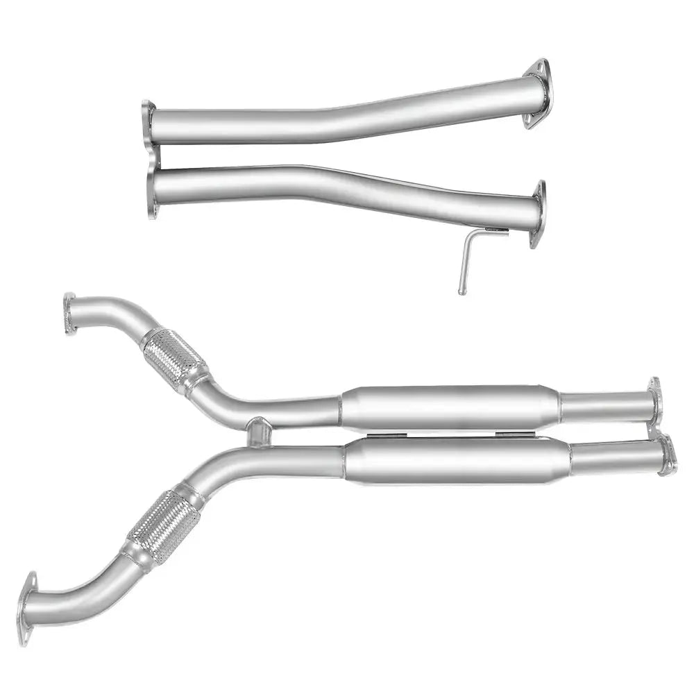 Exhaust Header/Downpipe/CatBac w/ 4.5" Dual Burnt Tips All-In-One Kit for 2003-2006 Nissan 350Z Flashark