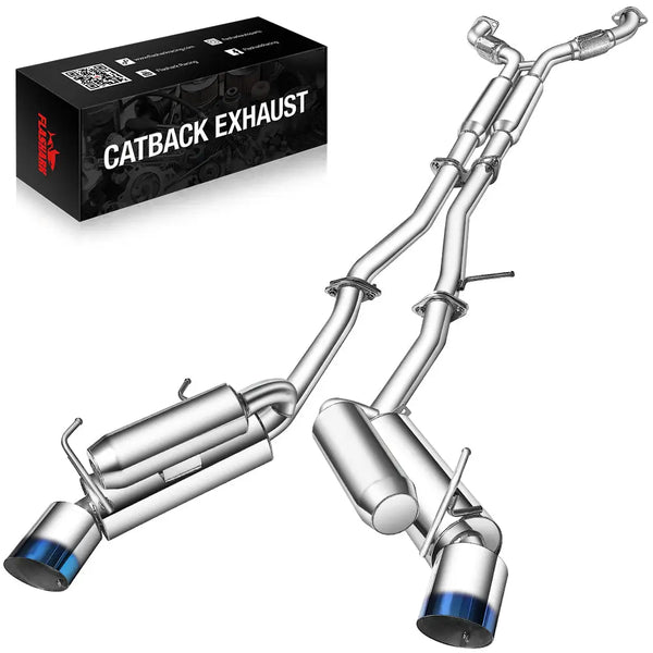 For 2003-2008 Nissan 350Z Cat-Back Exhaust w/ 4.5" Dual Burnt Tips Flashark