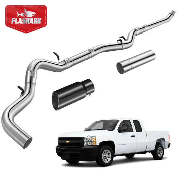 4"/5" 2007.5-2010 LMM 6.6L Duramax DPF Delete Race Pipe Flashark