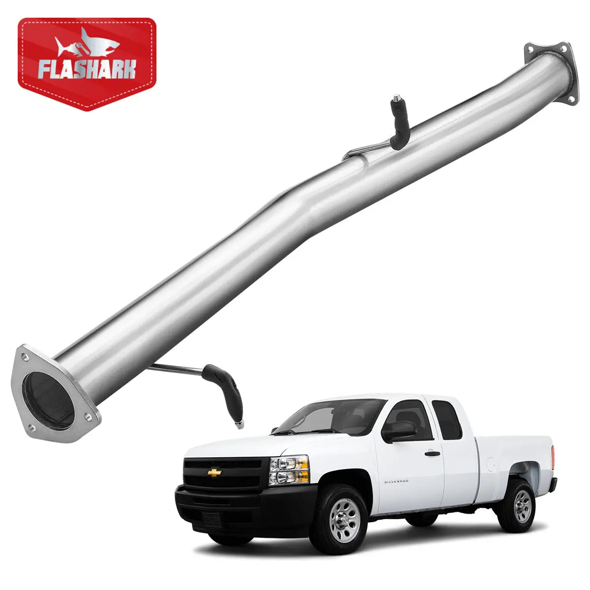 4"/5" 2007.5-2010 LMM 6.6L Duramax DPF Delete Race Pipe Flashark
