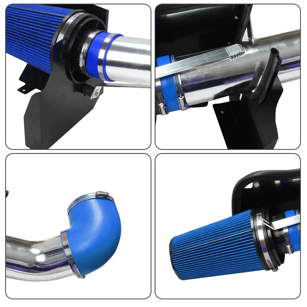 Exhaust Header/4" Cold Air Intake Kit for 1999-2006 GMC Chevrolet Flashark