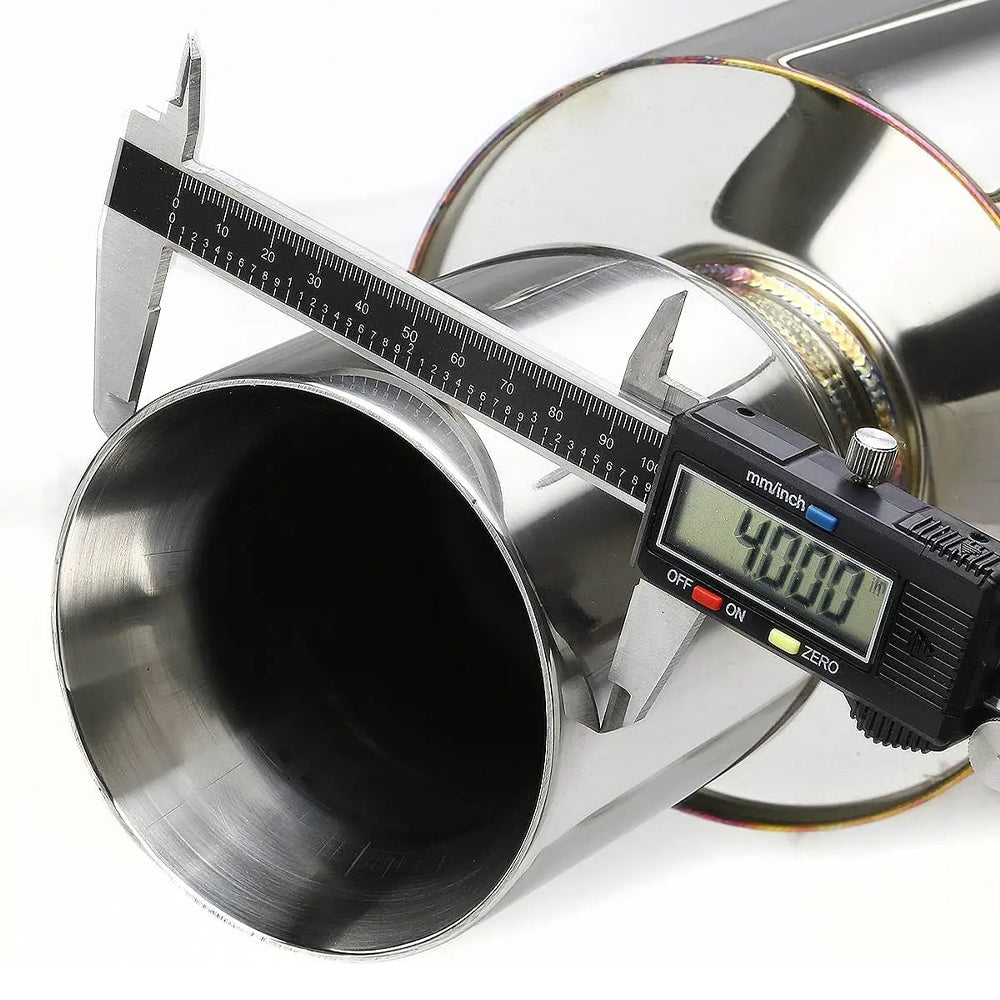 2.25" Catback Exhaust System For 1992-2000 Honda Civic 1.6L with 4" Burnt Rolled Muffler Tip