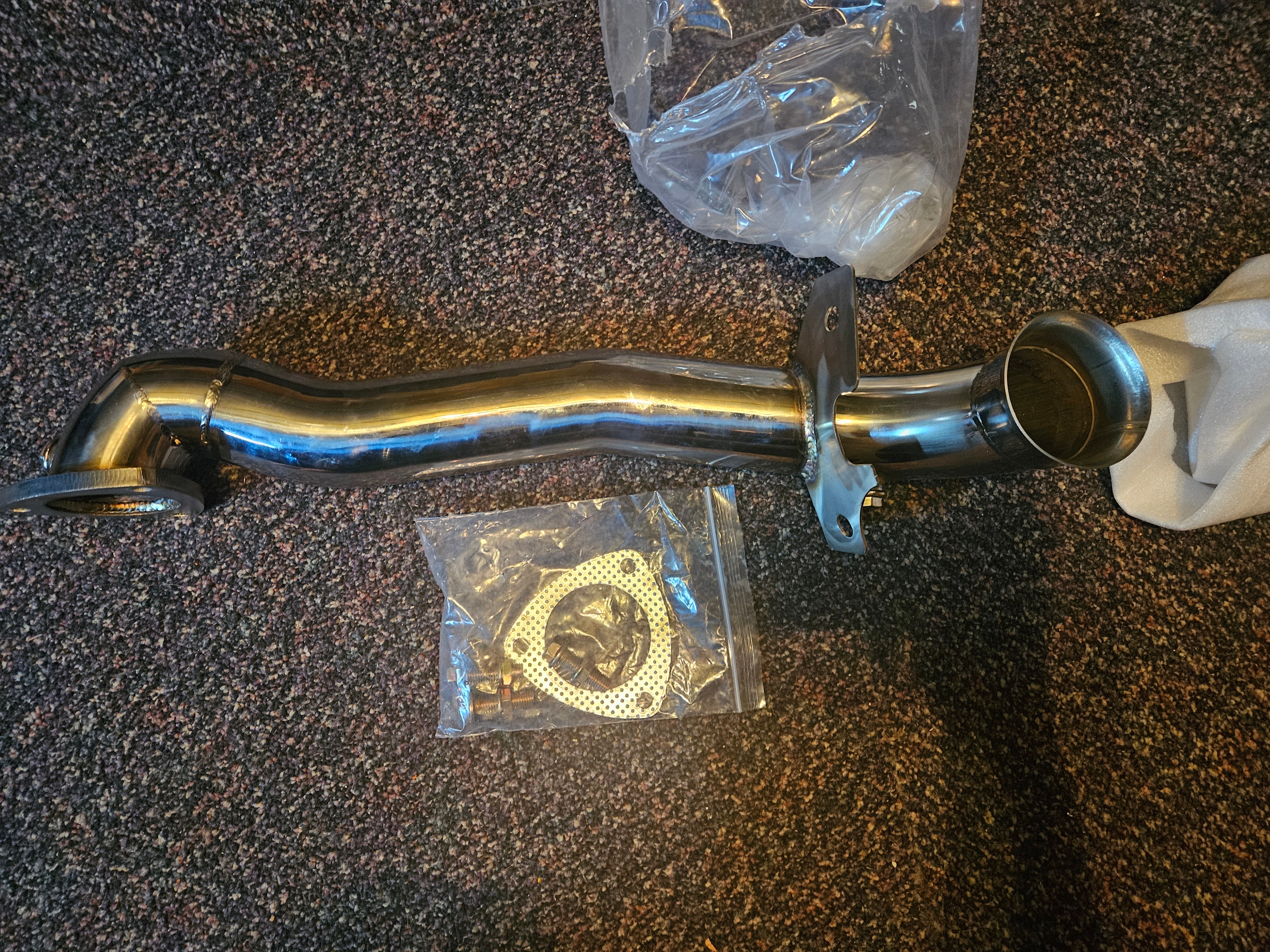 Downpipe Exhaust for 2007-2016 Mini Cooper R55-R61 1.6L Turbo 2.5 inch with 2 O2 sensor bungs
