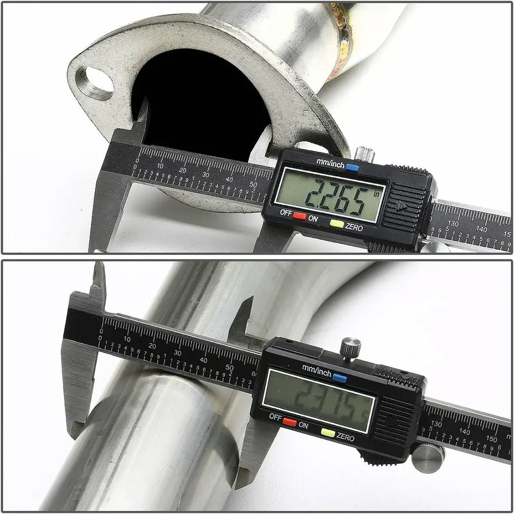 2.25" Catback Exhaust System For 1992-2000 Honda Civic 1.6L with 4" Burnt Rolled Muffler Tip