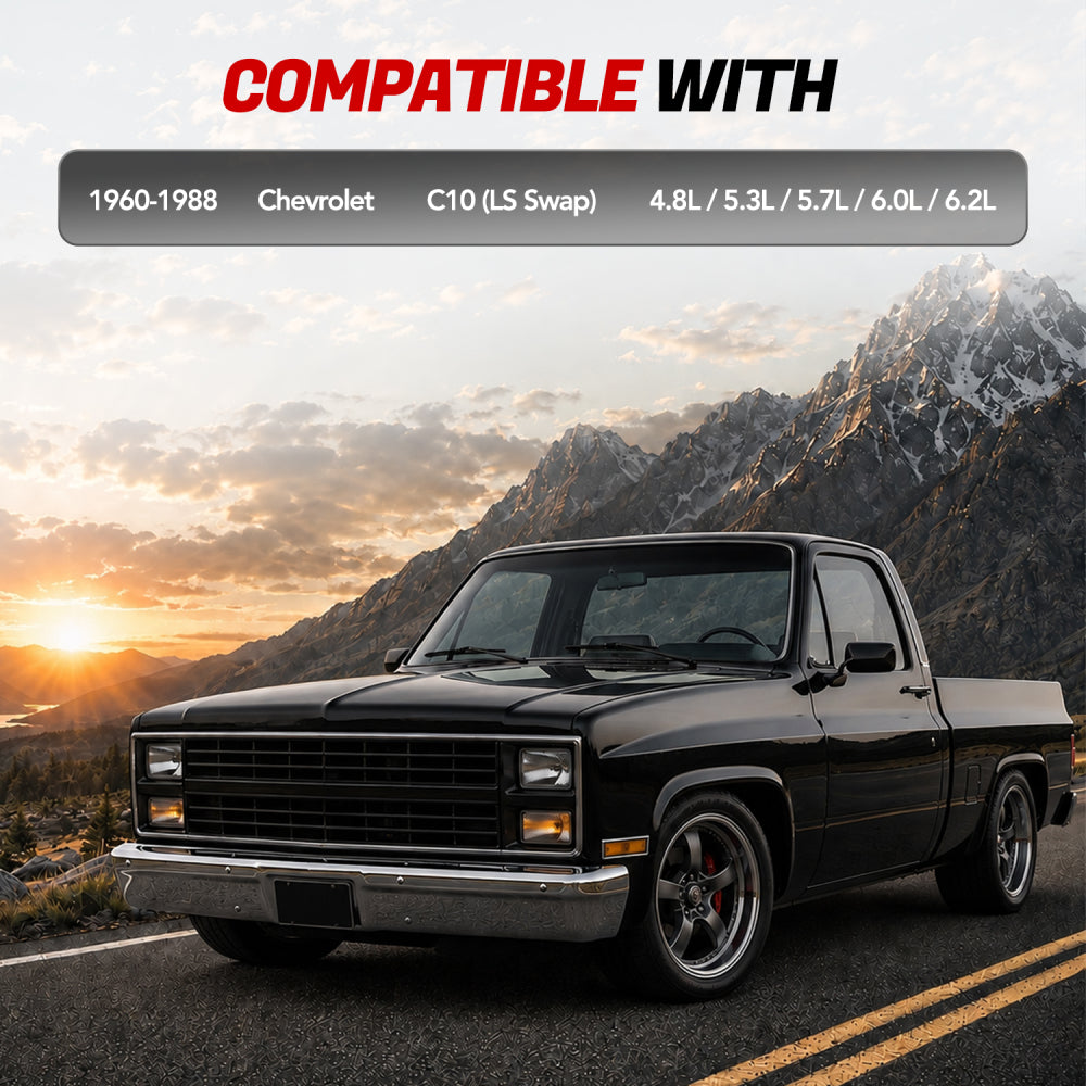 Cabezales de tubo largo para Chevrolet C10 Pickup 1960-1988 con motor LS de 4.8L, 5.3L, 5.7L, 6.0L, 6.2L