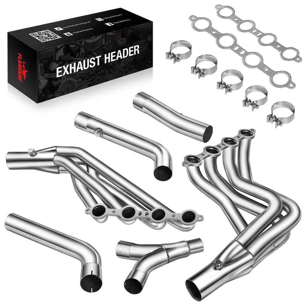 Exhaust Header for 1998-2002 Chevrolet Chevy LS1 Camaro Firebird Headers & Y-Pipe 1 7/8 Race Version F-Body Flashark