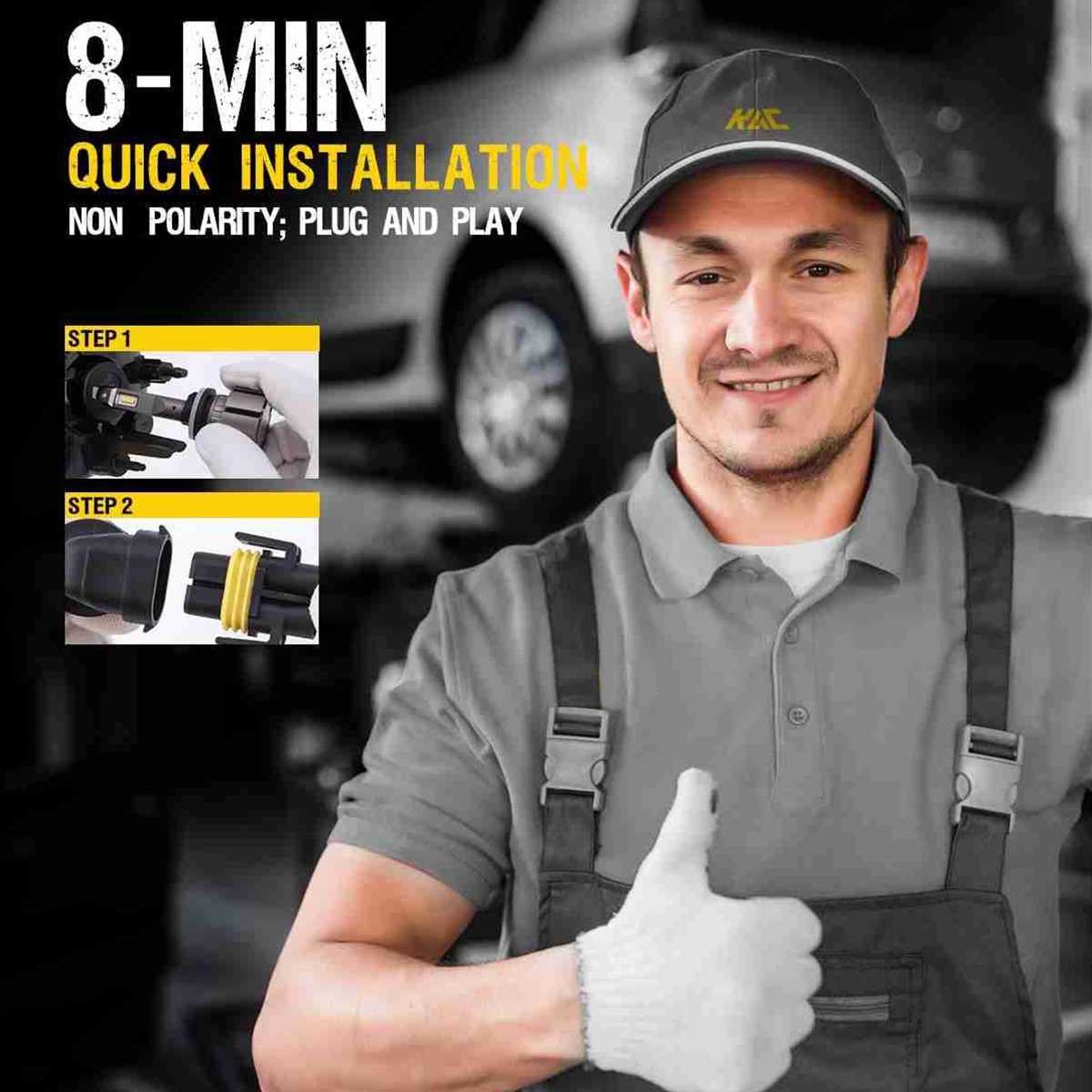 880 LED Fog Light Bulbs 10W 6000LM 6000K | 2 Bulbs Flashark