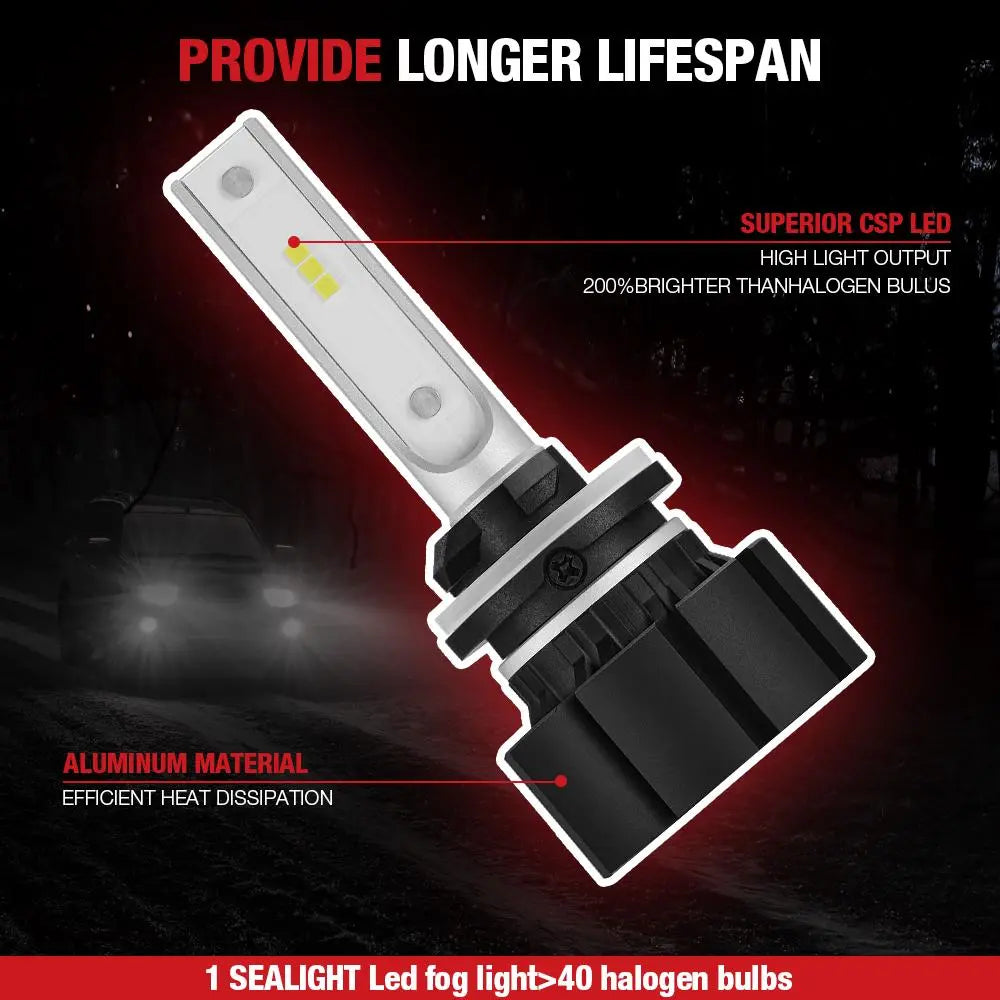 881 LED Fog Light Bulbs 12W 3000LM 6000K | 2 Bulbs Flashark